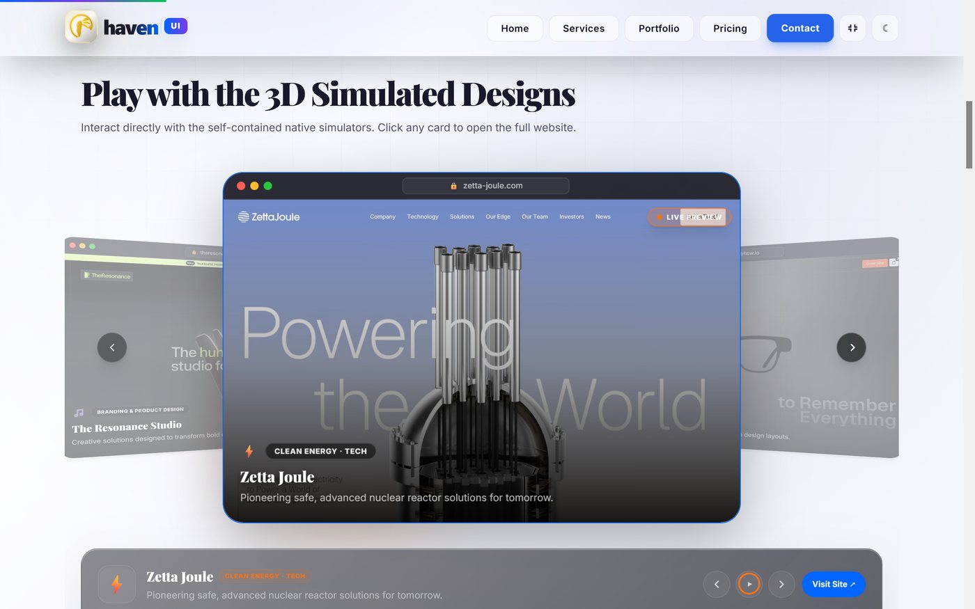 Play with the 3D Simulated Designs — Zetta Joule